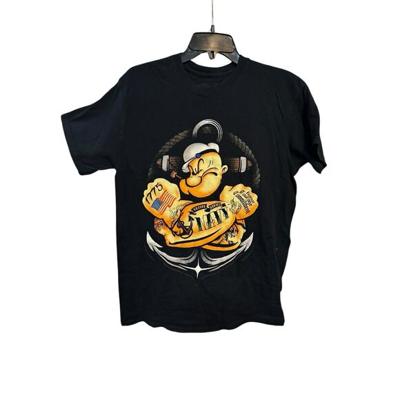 Popeye The Sailor Man United States Navy Cartoon Graphic T Shirt Medium - Picture 1 of 4